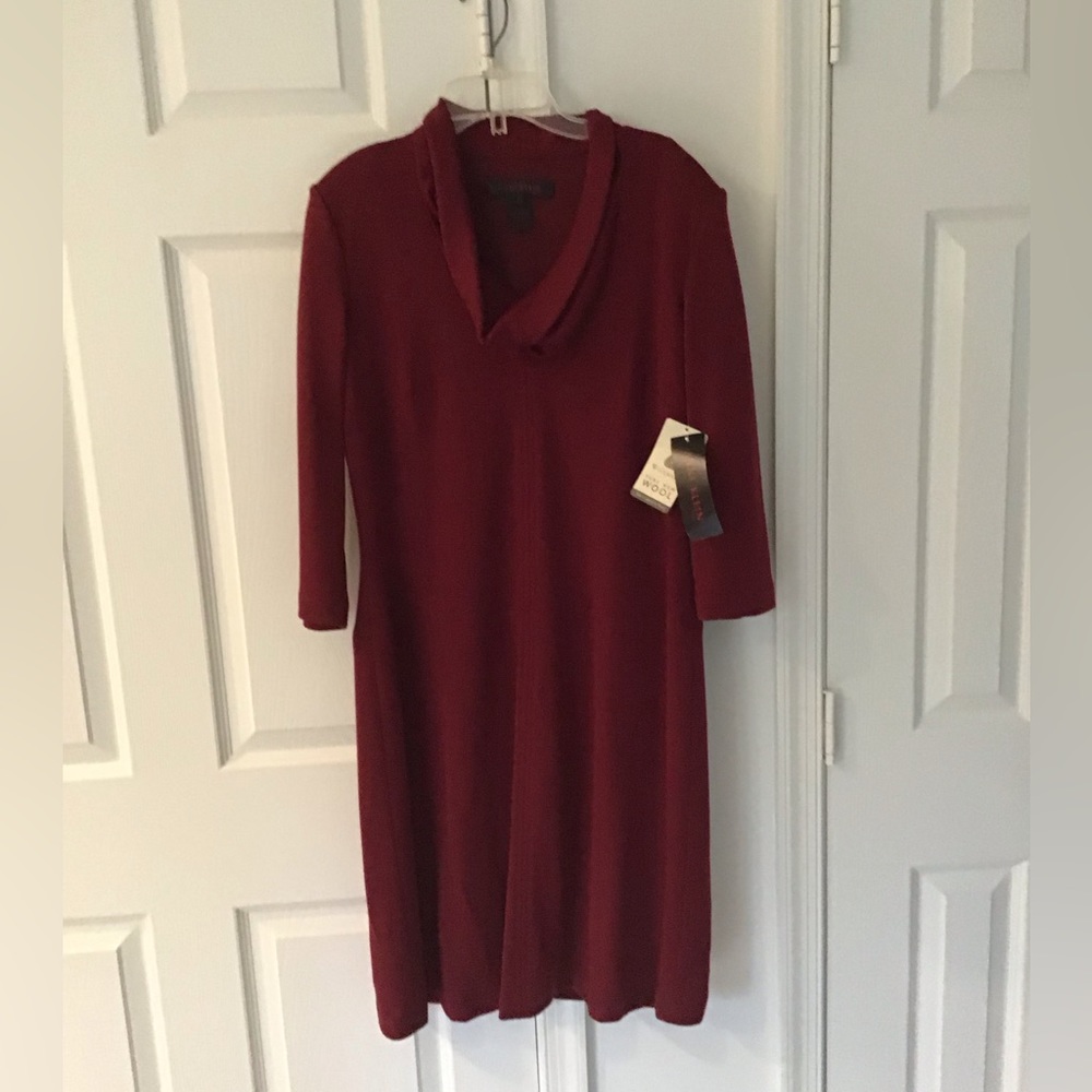 Anne Klein Dress, 12, cranberry